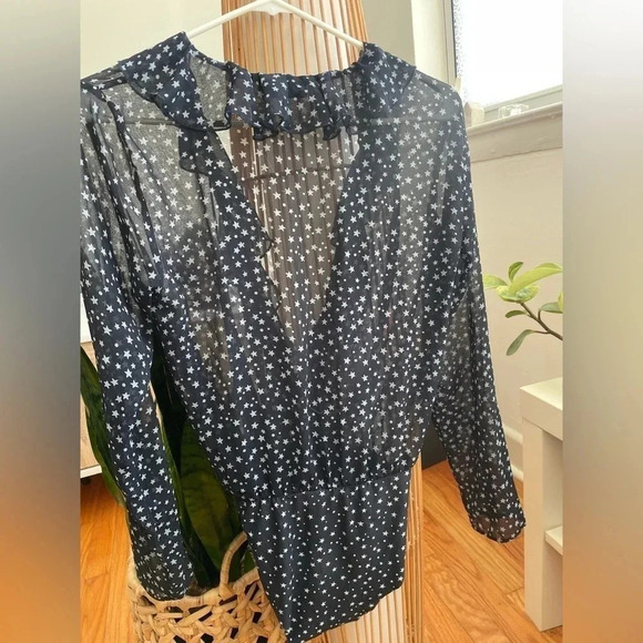 Vintage Zara Accessoires Long Sleeve Sheer Bodysuit Size S - Picture 6 of 9